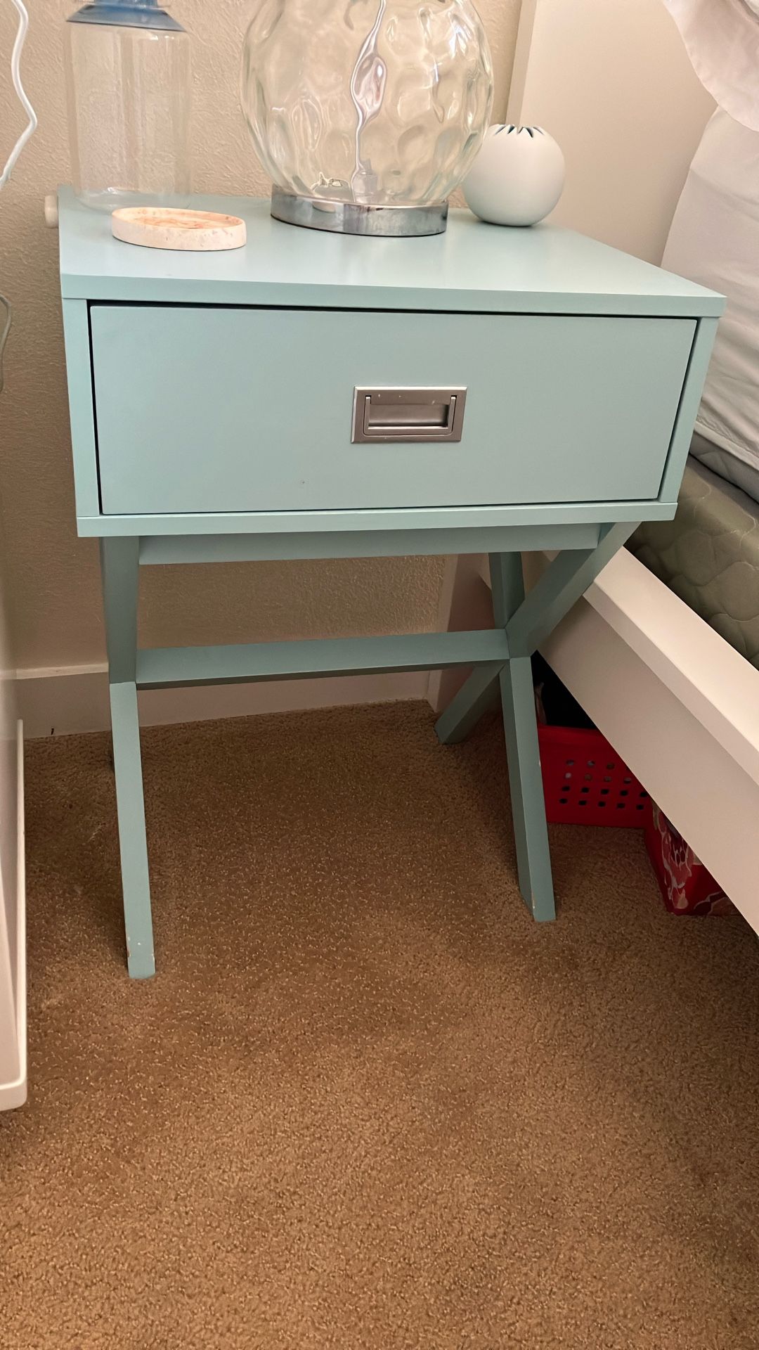 Aqua End Table/nightstand
