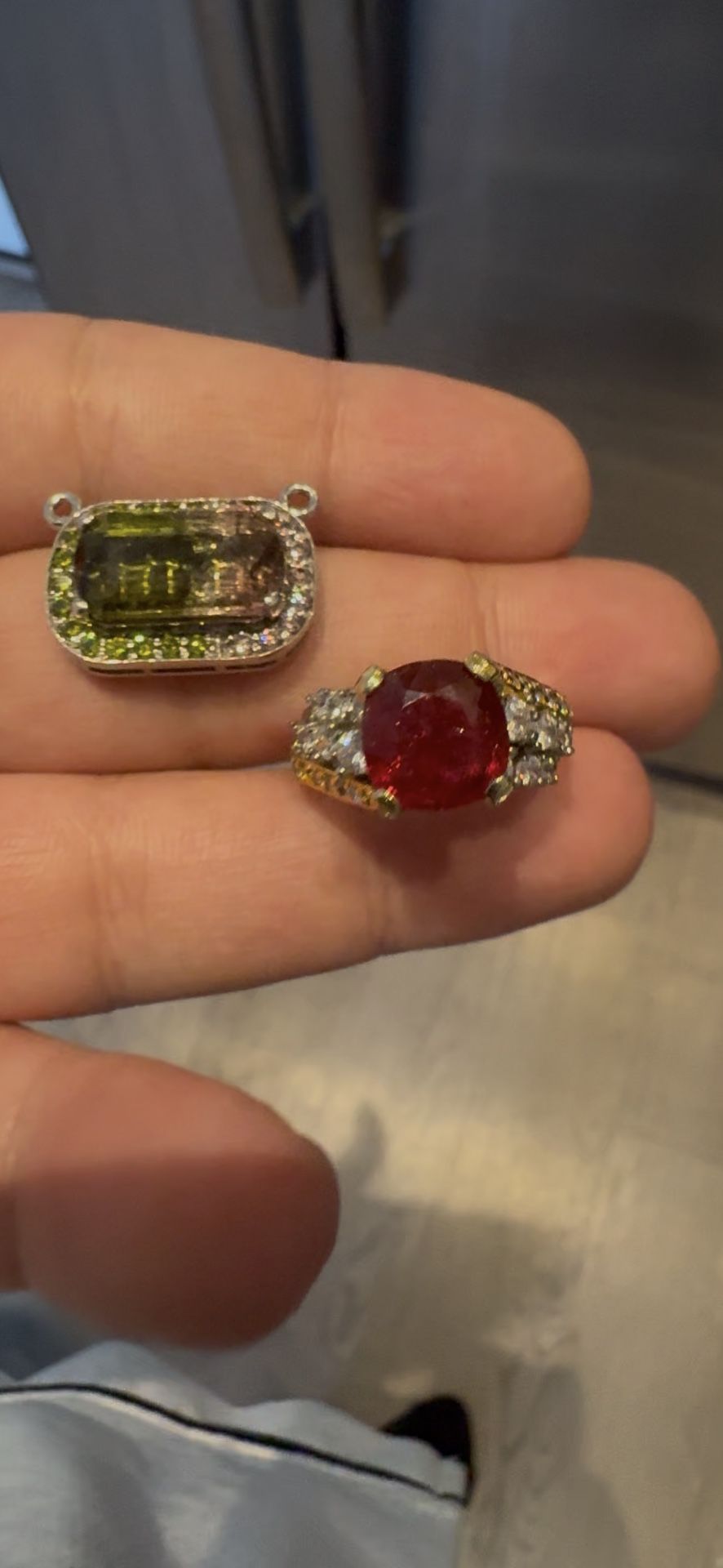 Women’s Tourmaline Ring And Pendent 