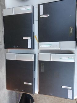Lot Of 4 Compaq Laptop No Hard Drive  No Power Adapter 