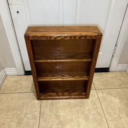 Solid Wood 3 Tier Open Wall Shelf (Hanging or Freestanding)