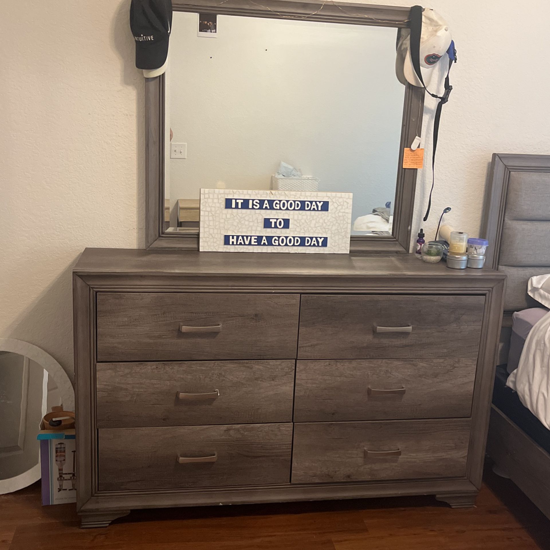 Dresser With Mirror Attached
