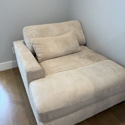 White chase Lounger /lounge Seat