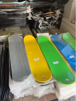 Skateboard decks complete and parts