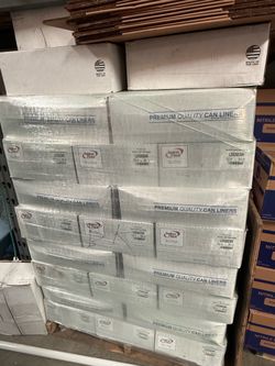 65 Gallon Trash Can Liners - HEAVY DUTY 3 Mil 52x60 - 50 per case