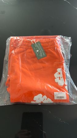 Denim Tears Cotton Wreath Baggy Open Hem Sweatpants FW25 Orange Medium BNWT Authentic