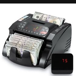 MONEY COUNTER MACHINE AUTOMATIC ADVANCED COUNTERFEIT DETECTION BILL COUNTER, DOLLAR, EURO UV/MG/IR CASH COUNTERFEIT 1000 BILLS PER MIN, BLACK $99.99 O