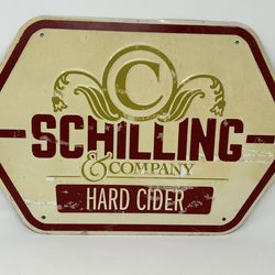 Schilling & Company Hard Cider Metal Tin Sign Vintage Bar Pub Wall Decor 17x11.5
