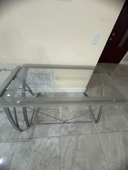 2 glass desk