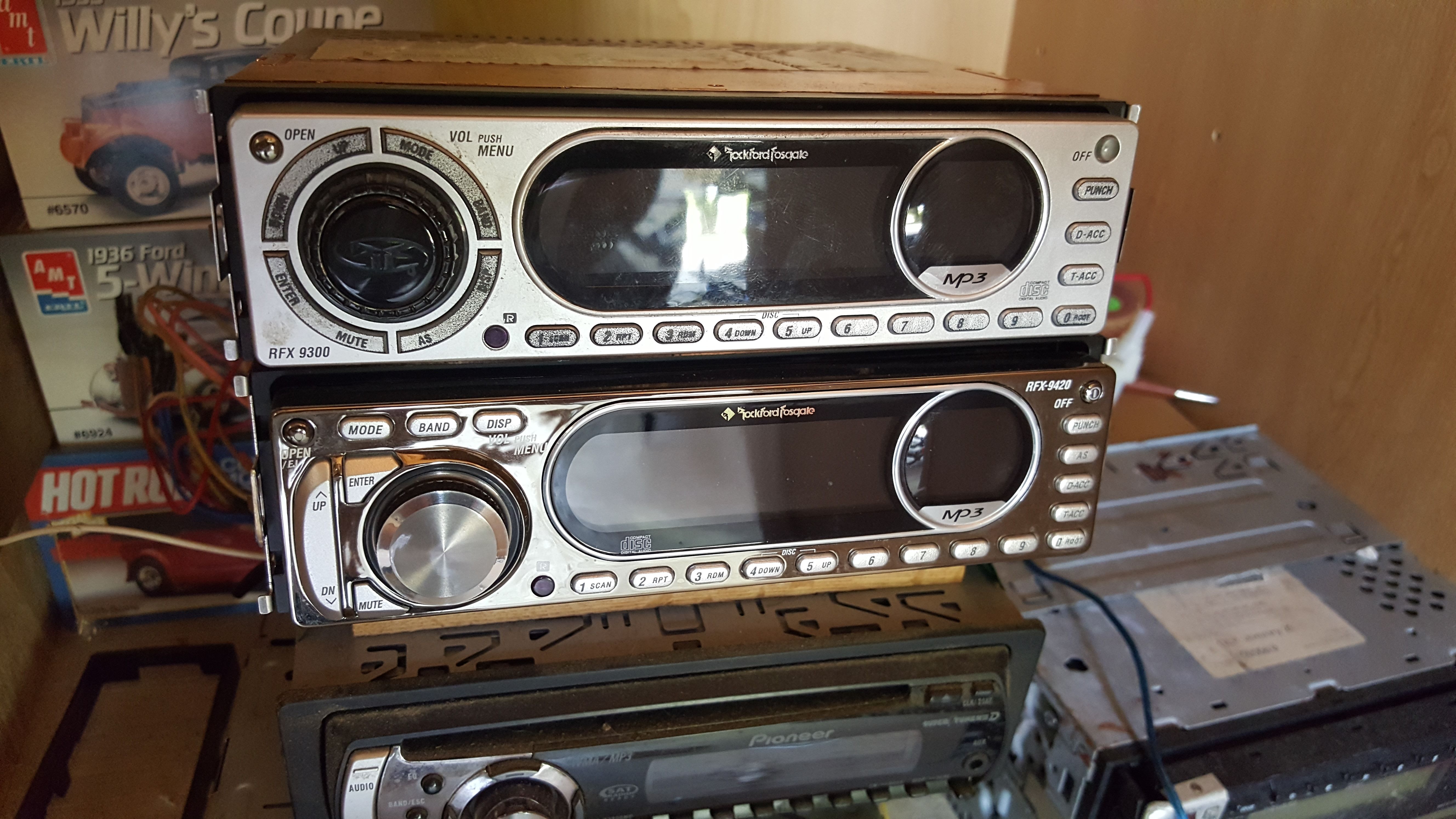 Old school Rockford Fosgate RFX 9420 and 9300 decks