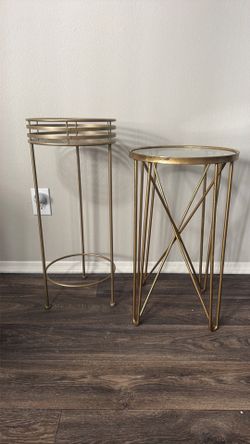 Gold Metal Accent Tables