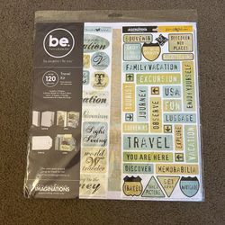 CREATIVE IMAGINATIONS “Be You” TRAVEL MEMORIES SCRAPBOOK KIT, NEW  in Original Factory Packaging 