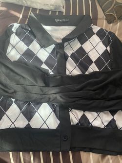 Black And White Crop Top