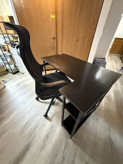 Corner Desk And Rolling Chair