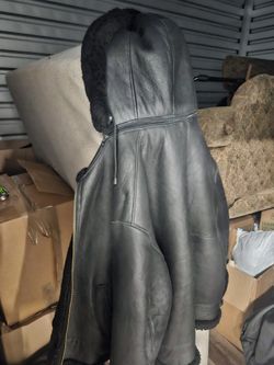 Black Shirlon Leather Coat