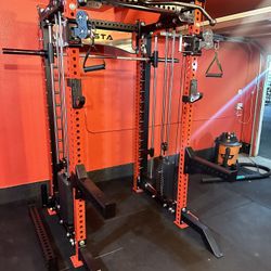 Vesta Fitness PRO SERIES Ultimate Half Rack Functional Trainer w/Smith Machine Bar | 320lb Stack | Gym Equipment | Fitness | Commercial | Squat Rack 
