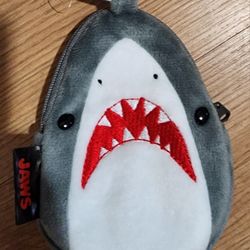 Jaws Sea Shark Coin Purse Pouch Change Holder Travel Men Women Shopping Nickel Penny Cartoon