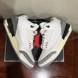 Jordan 3 White Cement Reimagined Size 8.5 Men