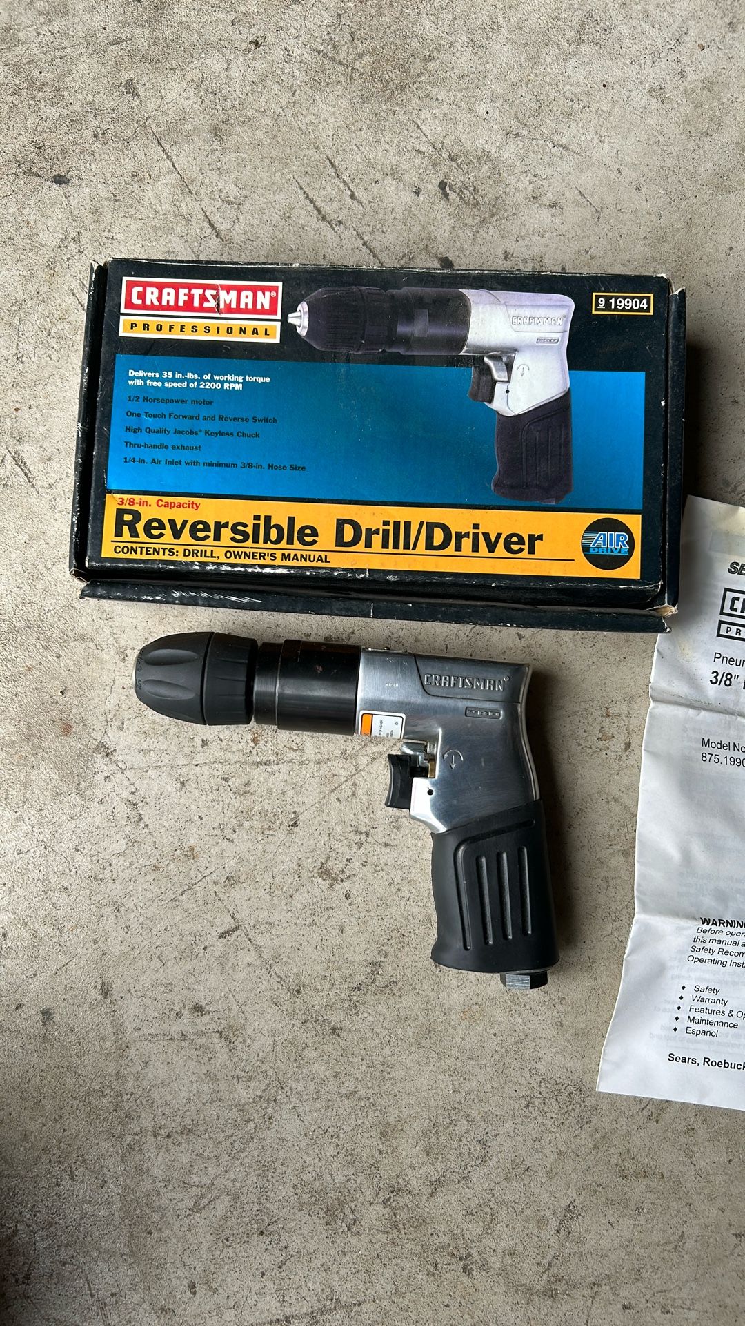Craftsman  Pneumatic Reversible Drill/driver