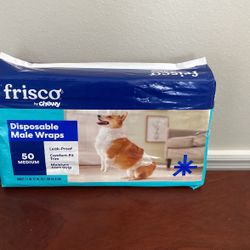 Dog Disposable Male Wraps Medium Size (4 Packs)