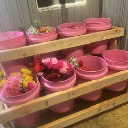 Bucket Holder Pink Buckets