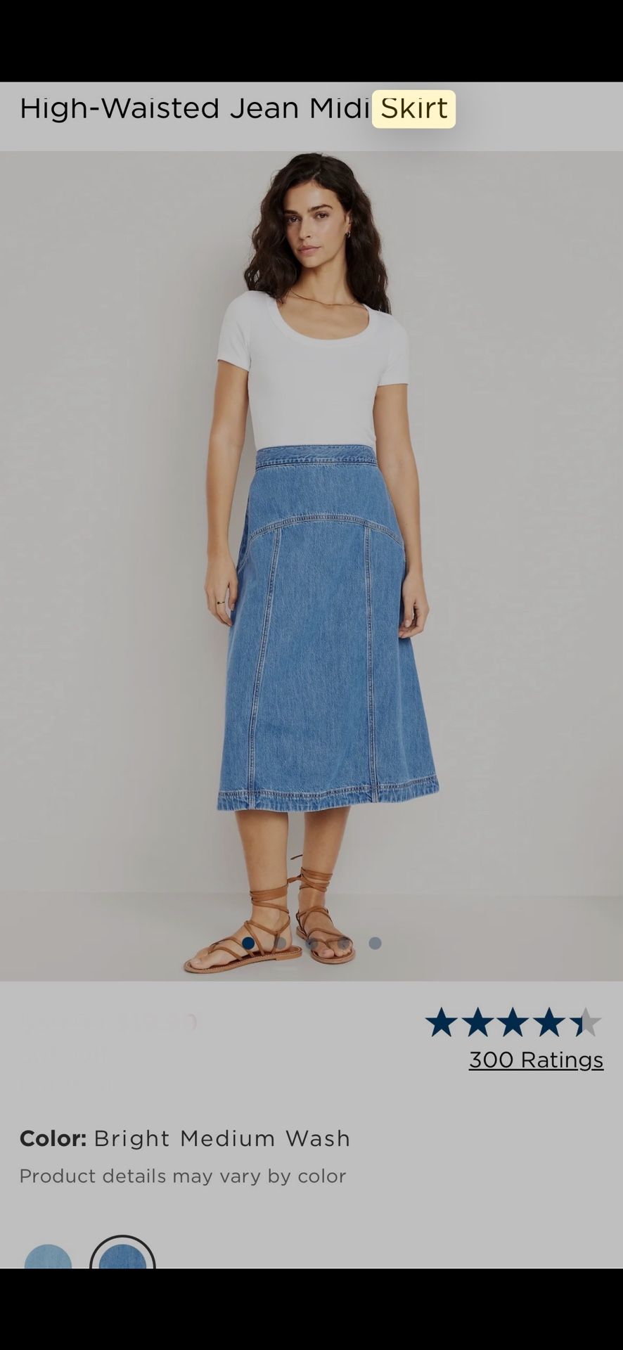 Old Navy Midi Denim Jean Skirt Size 12 New With Tags