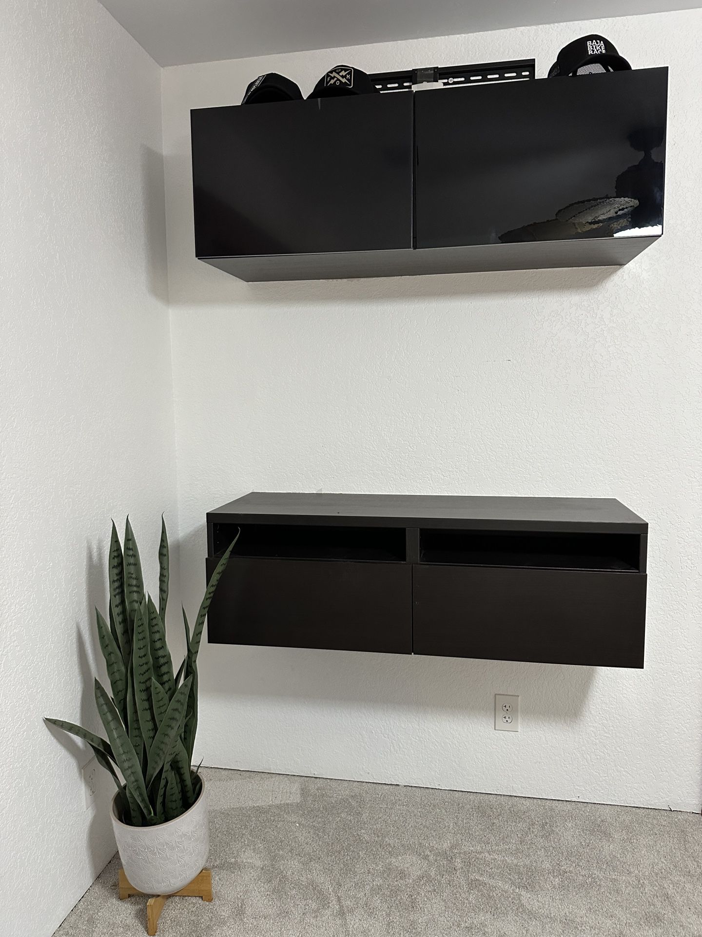 IKEA Besta Wall Cabinet Shelf Unit With Drawers (Door Unit Sold)
