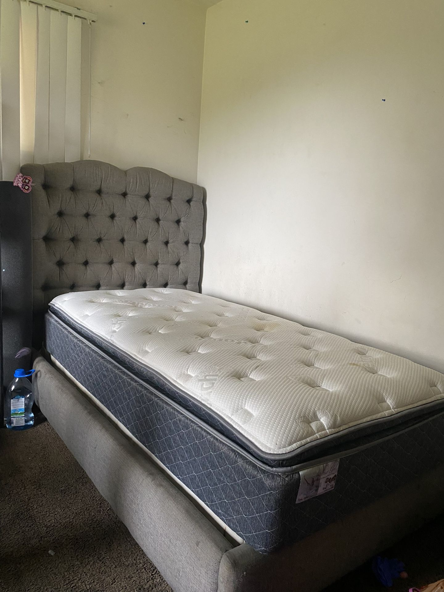 Twin Mattress w/ box spring & bed frame
