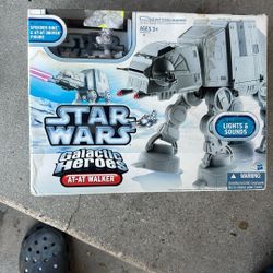 Star Wars Galactic Heroes AT-AT WALKER w/ Speeder Bike Lights & Sound Hasbro