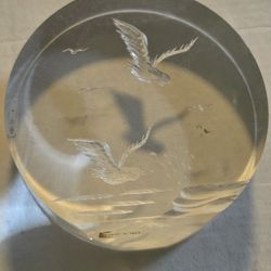 Acrylic 3D Laser Etched Birds Paperweight