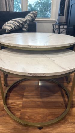 Nesting tables $65 for both! faux marble