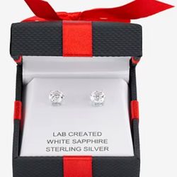 YES PLEASE! 2.5 CT.T.W. Lab-Created White Sapphire Stud Earrings in Sterling Silver, by Grown With Love