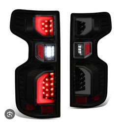 Full LED Tail Brake Lights for Chevy Silverado 1500 WT LT LTD 19-23 Smoked Lens