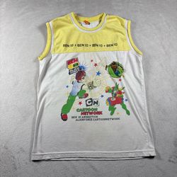 Vintage Ben 10 Alien Force Cartoon Network Boys 8 White T-shirt Tank Top #2B