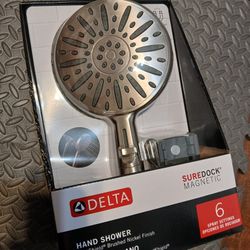 Delta Shower Head Suredock Magnetic NEW 6 Setting Bathroom 
