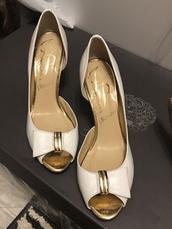 J. Renee white heels size 6.5