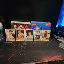 Baseball cards.