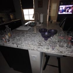 Large Collection Of Stemware Barware Glasses 27 Pieces 