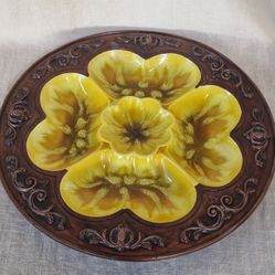 1970s Treasure Craft Divided Tray