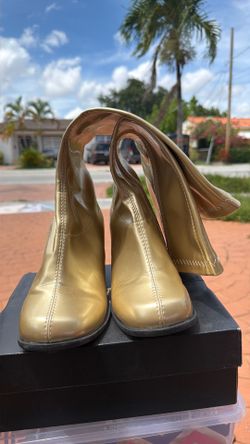 Gold boots