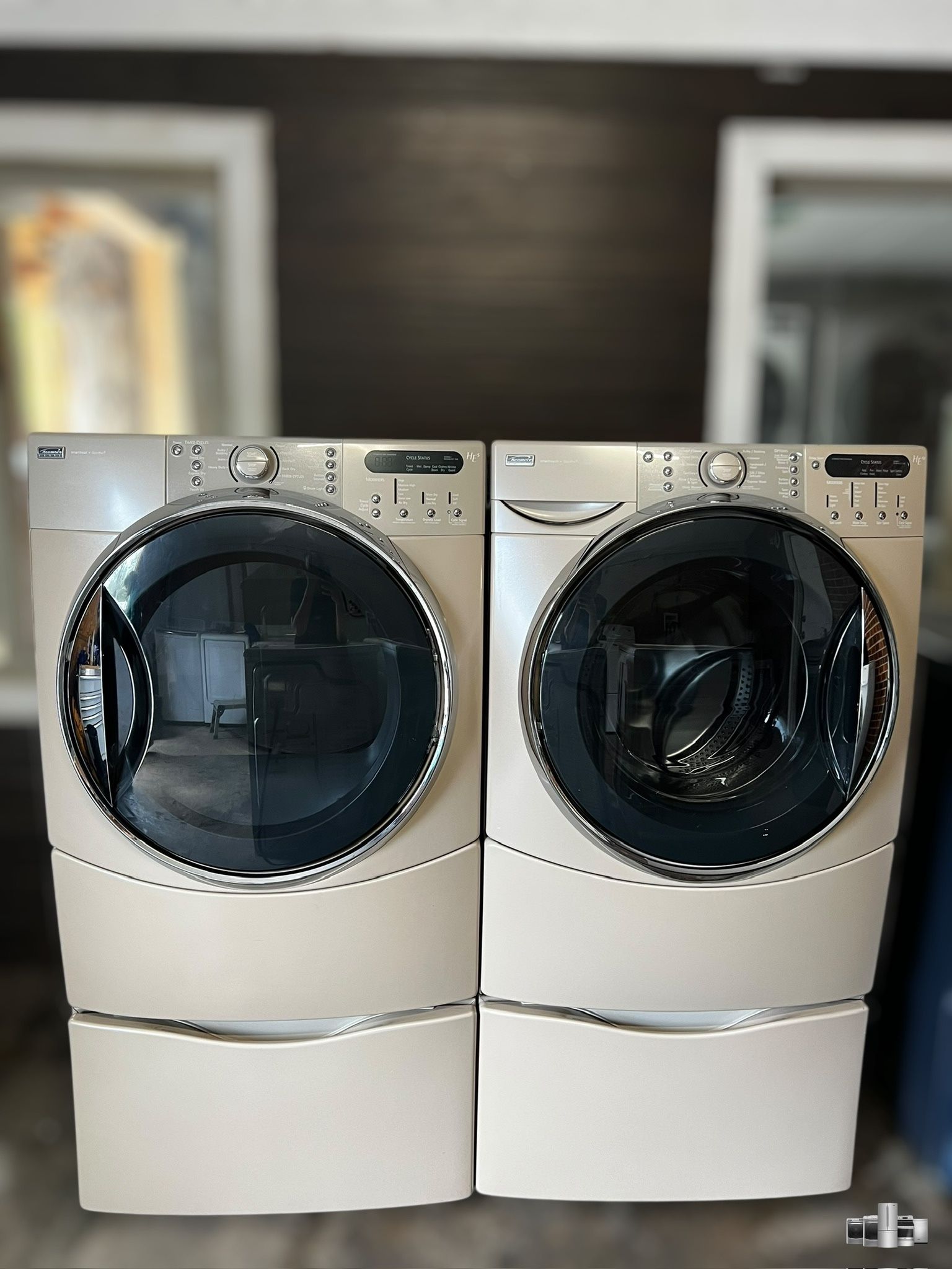 Kenmore washer and electric dryer set.
