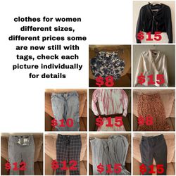 Women Clothes Different Sizes, Prices, Brands Some are New, Some Used But In Good Condition 