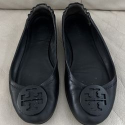 Tory Burch Minnie Travel Ballet Flat Leather, Size 8,5
