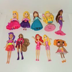 assorted lot of Disney Princess Little Kingdom, Barbie, Strawberry Shortcake Lalaloopsy, Winx 
