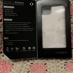 White Chargeable Phone Case 