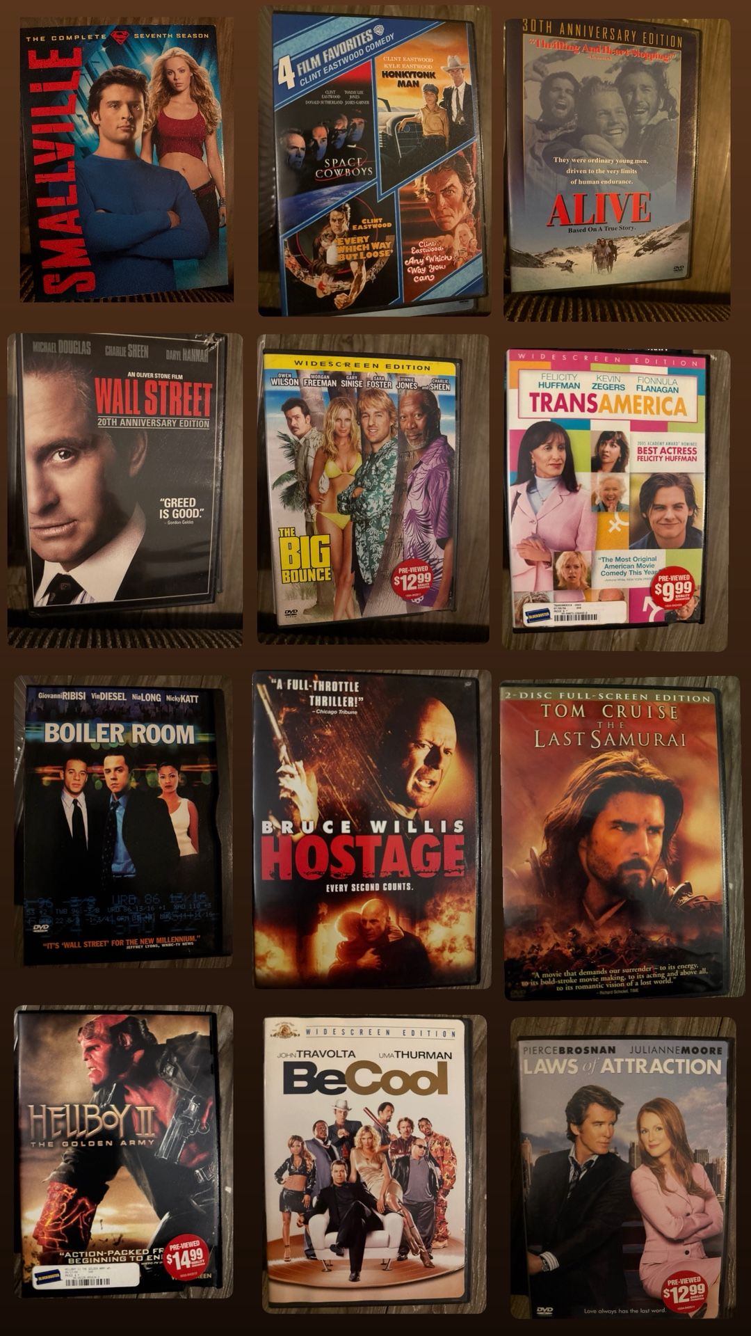 12 DVD’s For $24 Or $5 Per