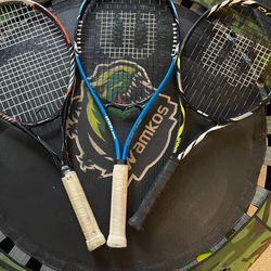 tennis rackets in good condition no separate we avoid making offers thanks pickup quenns forest hills