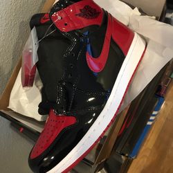 Jordan 1 Bred patent Leather Sz 8
