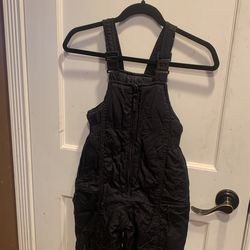 Kids Snow Bibs Size Kids  5-6 Black EUC No Holes  Smokefree