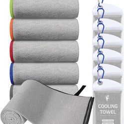 Clothirily Cooling Towels (40"x12"), Microfiber Gym Towels for Neck and Face, Men & Women Workout Towel for Hot Weather, Breathable Sweat Towel for Gy