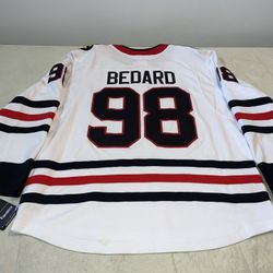 Nwt Connor Bedard Chicago Blackhawks Jersey White Mens Large NHL Fanatics Hockey